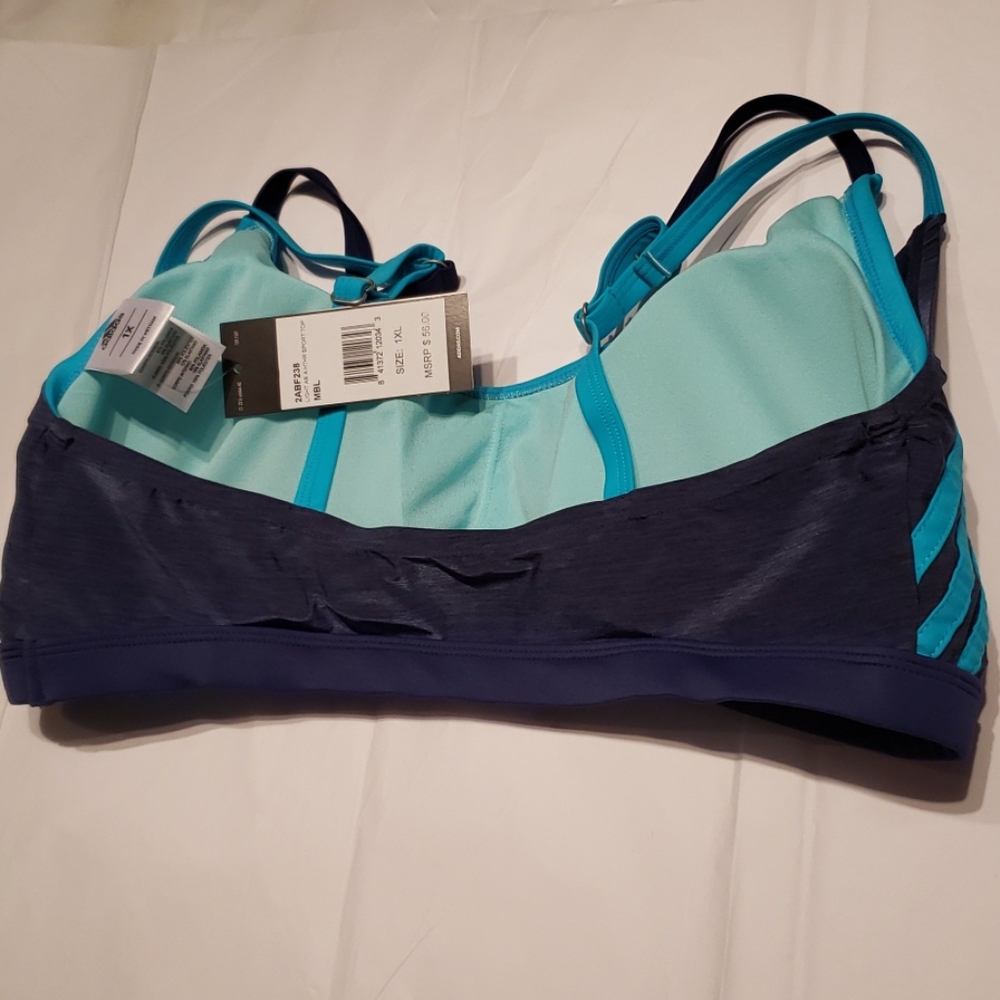 ADIDAS Sport Bikini Tank Top Swimsuit BRA NEW Women's NWT - Picture 9 of 10